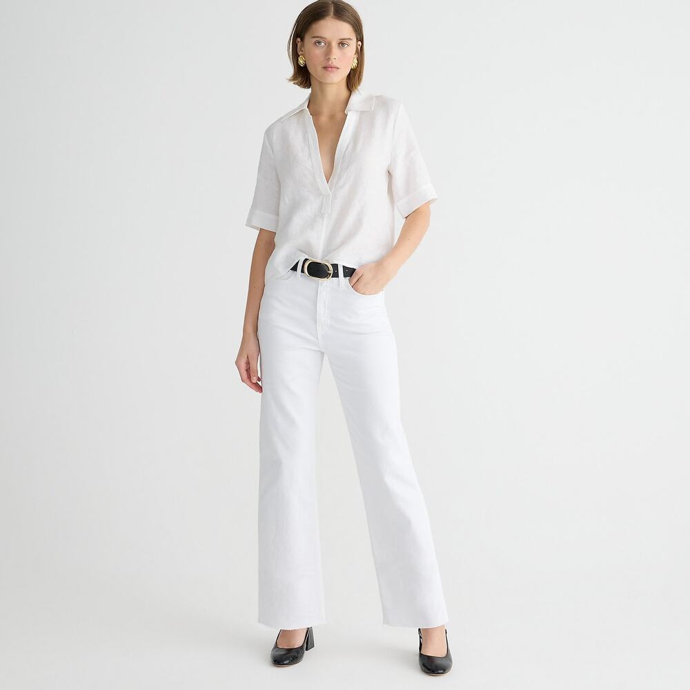 J.Crew Slim wide-leg jean in white wash P30